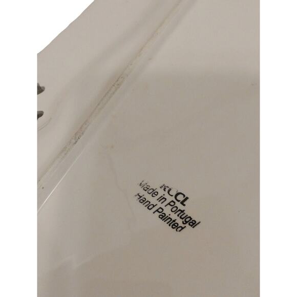 RCCL Christmas Tray 15" White Green HOLLY Hand Painted Glazed Ceramic PORTUGAL - Picture 14 of 14